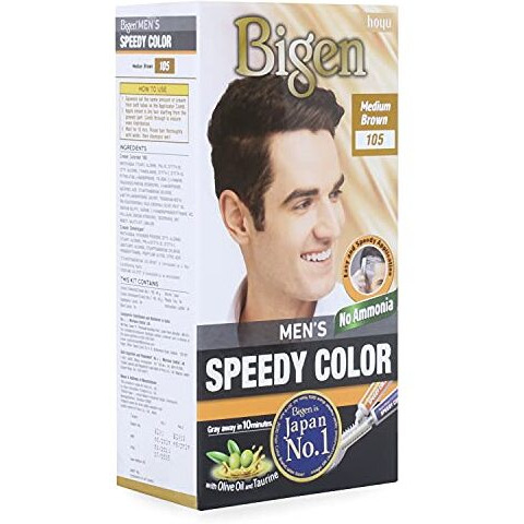 Bigen Bigen Men's Speedy Hair Color Medium Brown 40Gm+40Gm -105, 80G