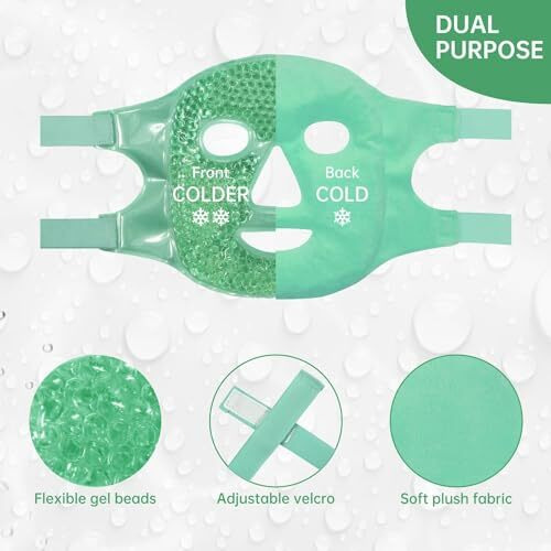 Taulix Cold Face Eye Mask, Ice Pack Reduce Face Puff, Dark Circles, Gel Beads Hot Heat Cold Compress Pack, Face Spa For Woman Sleeping, Pressure, Headaches, Skin Care (Multi)