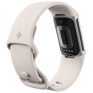 Fitbit Charge 6, Porcelain/Silver Aluminum