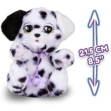 Baby Paws Dalmatian Puppy Toy With Cute Swaddle Bag|Scan Qr Code For More Interactive Roleplay,Pretend Play Toy|That Make 5 Adorable Sounds Kids Toys For Ages 4+ |Birthday Gift For Pet Lovers -22 Cm