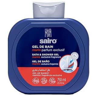 Sairo 95% Natural Marine Bath And Shower Gel [Imported From Spain] (750 Ml) Deeply Nourishing Shower Gel Body Wash Moisturizers For Softer, Smoother Skin, Suitable For All Skin Types For Men And Women