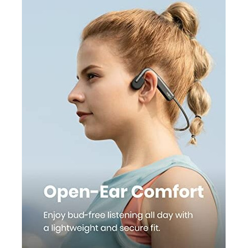 Shokz Openmove Bluetooth Wireless Headphones With Mic, Bone Conduction Wireless Headset With 6H Playtime, Ip55 Waterproof Sports Headphones For Running, Workout, Cycling (Slate Grey)
