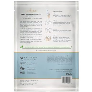 Luxaderme Hand Hydration Gloves | Deep Moisturising Gloves | Long Lasting Hydration | Evens Out Skin Tone | Nourishes Nails & Cuticles (Pack Of 1)
