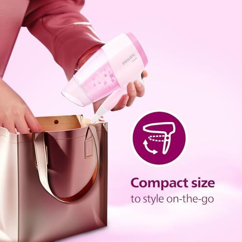 Philips Hair Dryer Bhc017/00 Thermoprotect 1200 Watts With Air Concentrator + Diffuser Attachment - Pink