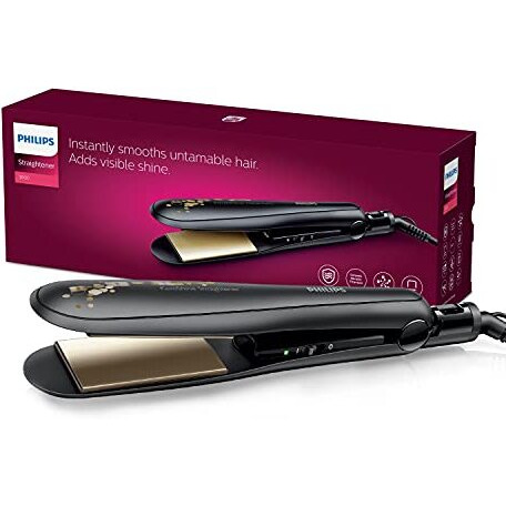 Philips Bhs736/00 Kerashine Titanium Wide Plate Straightener With Silkprotect Technology. Straighten, Curl, With Instant Shine For Thick Long Hair