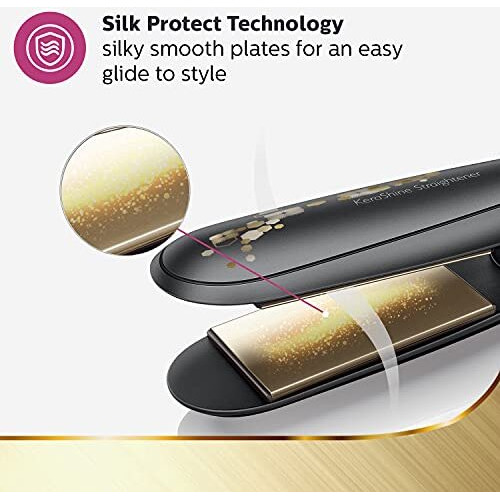 Philips Bhs736/00 Kerashine Titanium Wide Plate Straightener With Silkprotect Technology. Straighten, Curl, With Instant Shine For Thick Long Hair