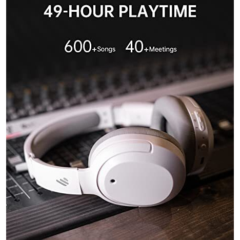 Edifier W820Nb Hybrid Active Noise Cancelling Over-Ear Headphones - White - Over Ear With Wireless Connection