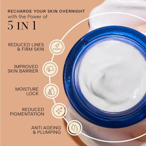 Ras Luxury Oils Super Recharge Night Cream With Bakuchiol (Natural Retinol) & Peptides| Anti-Aging | Visibly Reduces Fine Lines & Wrinkles In 5 Nights | Normal, Oily, Dry & Combination Skin | 15Gm