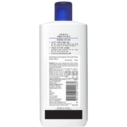 Neutrogena Norwegian Formula Body Moisturizer For Dry Skin 24 Hour Moisturization , 250Ml