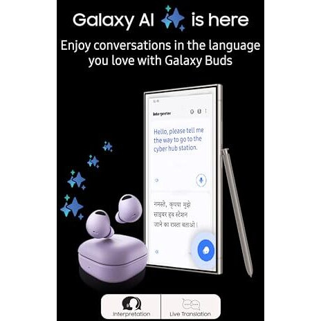 Samsung Galaxy Buds2 Pro, With Innovative Ai Features, Bluetooth Truly Wireless In Ear Earbuds With Noise Cancellation (Bora Purple)