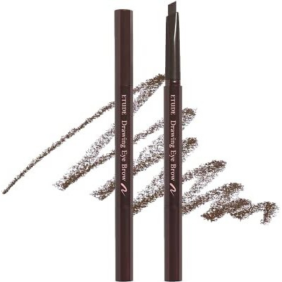 Etude Drawing Eyebrow Pencil | Long Lasting, Soft Textured, Natural Everyday Look| Korean Makeup| Dark Brown-0.25G