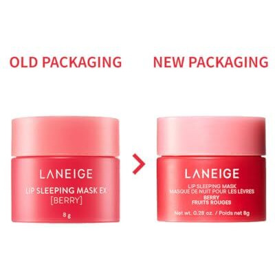 Laneige Lip Sleeping Mask | Moisturizing Lip Treatment With Vitamin C + Shea Butter For Soft Hydrated Lips | Overnight Repair | Lip Balm For Dry Chapped Lips| Lasting Hydration | Berry |8Gm