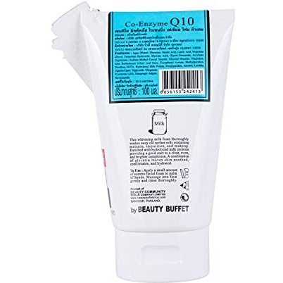Scentio Milk Plus Organic Bright & Whitening Face Wash (Made In Thailand). Natural Skin Care That Makes Face Feel Fresh. For All Skin Types, 100 Ml