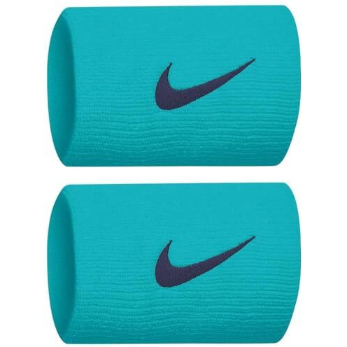 Nike Tennis Premier Doublewide Wristbands 2 Pk(Laser Blue/Blue Void)