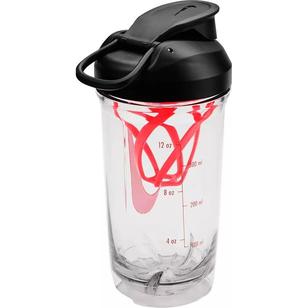 Nike Tr Recharge Shaker Bottle 16 Oz (Clear/Black/Bright Crimson)