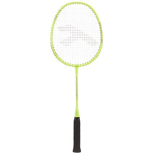 Hundred Aluminium Powertek 200 Jr Badminton Racket With Full Cover (90G, Neon Green)