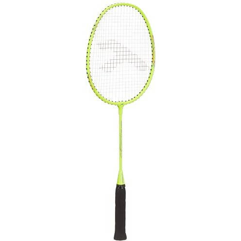 Hundred Aluminium Powertek 200 Jr Badminton Racket With Full Cover (90G, Neon Green)
