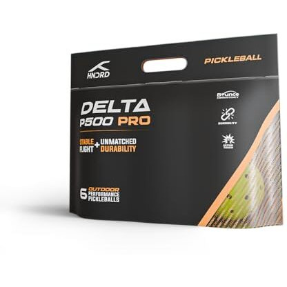 Hundred Delta P500 Pro Pickleball Balls | Pack Of 6 | Usa Pickleball Approved | 40 Hole Design | Tournament Ball (Neon Yellow)