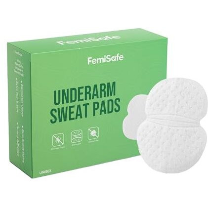 Femisafe Ultra-Absorbent Underarm Sweat Pads  Discreet & Odor-Free Protection For All-Day Comfort (Pack Of 14- Pair Of 7)