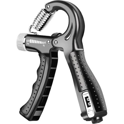 Jm Seller Brush 5Kg To 60Kg Weight Adjustable Hight Quality Hand Gripper For Men & Women |Hand Grip|Finger Exerciser|Power Gripper|Hand Exerciser Equipment|Hand Strengtheners (Black With Count)