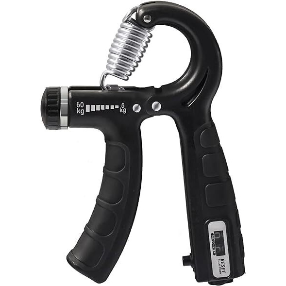Jm Seller Brush 5Kg To 60Kg Weight Adjustable Hight Quality Hand Gripper For Men & Women |Hand Grip|Finger Exerciser|Power Gripper|Hand Exerciser Equipment|Hand Strengtheners (Black With Count)