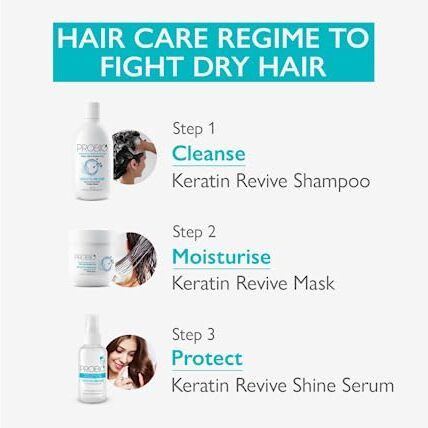 Godrej Professional Probio Keratin Revive Shampoo 250Ml & Revive Mask 200Gm (Combo)