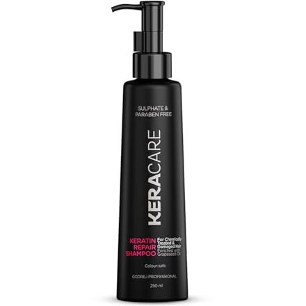 Godrej Professional Keracare Repair Shampoo (250Ml) | Sulphate-Free | For Chemically Treated Hair | With Grapeseed Oil