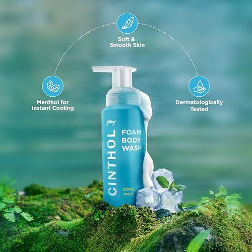 Cinthol Cool Foam Body Wash (200Ml) | Unique Foam Formula For Moisturized & Irresistibly Soft Skin | Suitable For All Skin Types