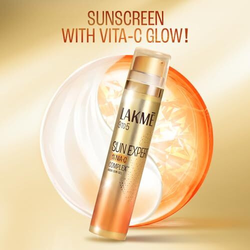 Lakm Sun Expert 1% Nia C Water-Light Sunscreen Gel Spf 50 Pa++++ Best For Oily Skin | Even Toned & Glowing Skin |Helps Reduce Pigmentation | Uva/B Protection, No White Cast 56G