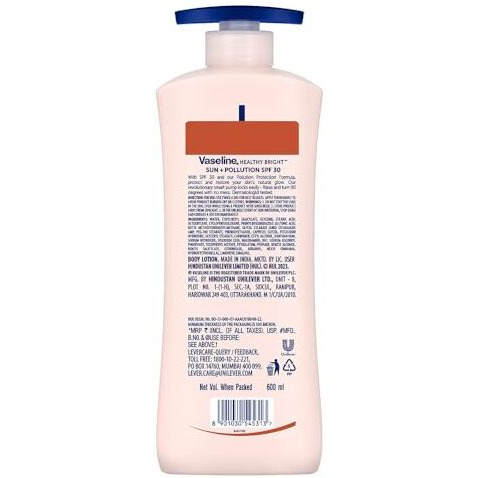 Vaseline Sun Protect Spf 30 Body Lotion, Reduces Tan Lines In 7 Days, Uva + Uvb Pa+++ Sun Protection, 600Ml