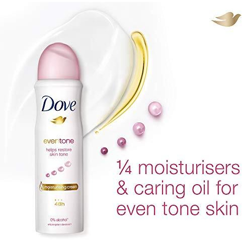 Dove Eventone Deodorant For Women, Antiperspirant Body Spray For Long Lasting Odour Protection, Skin Friendly Deo, Alcohol Free, Paraben Free, 150 Ml