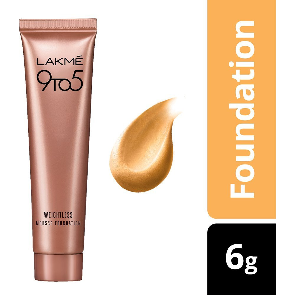 Lakm 9 To 5 Powerplay Mousse Foundation Mini, Beige Vanilla (6G) | Natural Matte Finish Foundation Cream | Mousse Long Lasting , Full, All