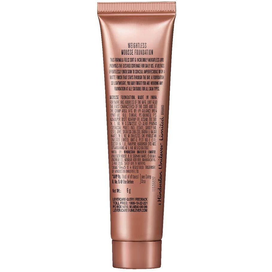 Lakm 9 To 5 Powerplay Mousse Foundation Mini, Beige Vanilla (6G) | Natural Matte Finish Foundation Cream | Mousse Long Lasting , Full, All