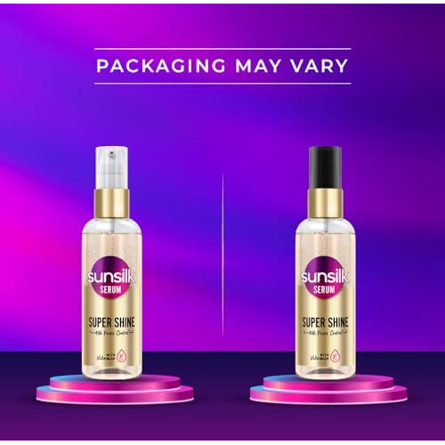 Sunsilk Super Shine Hair Serum For Dry Frizzy Hair, Vitamin E Nourishment, 48 Hour Frizz Free, Non-Sticky, 100Ml