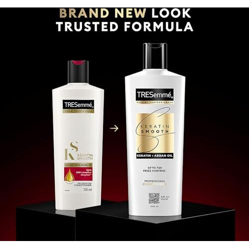 Tresemme Keratin Smooth Conditioner 190 Ml, With Keratin & Argan Oil For Straight, Shiny Hair - Nourishes Dry Hair & Controls Frizz, For Men & Women