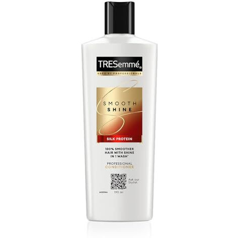 Tresemme Smooth & Shine Conditioner 190 Ml, With Biotin & Silk Proteins For Silky Smooth Hair - Deeply Moisturises Dry & Frizzy Hair, For Men & Women