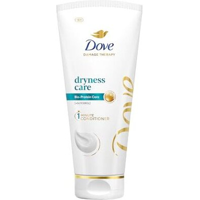 Dove Dryness Care 1-Min Conditoner With Bio-Protein Care And Glycerol For Dry And Rough Hair, For Upto 72 Hours^ Of Effortlessly Detangled, Soft And Touchably Smooth Hair | 175Ml