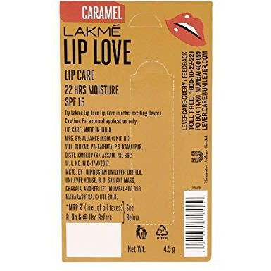 Lakme Lip Love Chapstick Caramel, 4.5 G