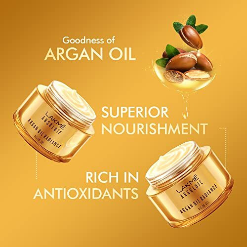 Lakm Argan Oil Radiance Oil-In-Gel | Moisturizer For Dry Skin | Face Serum | 50 G