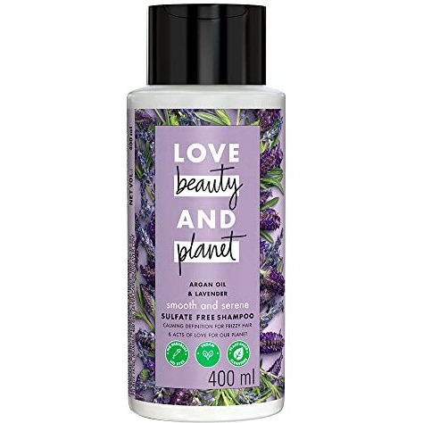 Love Beauty & Planet Argan Oil And Lavender Sulfate Free Smooth And Serene Shampoo|| No Parabens|| No Dyes|| 400Ml