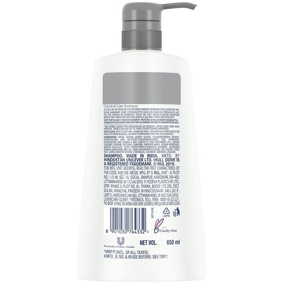 Dove Dandruff Care Shampoo For Dry, Itchy & Flaky Scalp, 650 Ml
