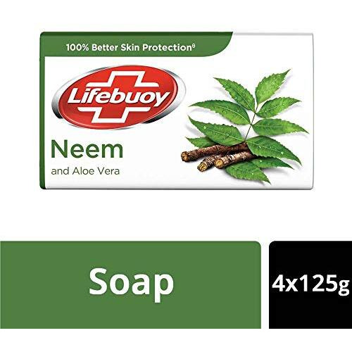 Lifebuoy Neem 100% Skin Protection Soap, 125 G (Pack Of 4)