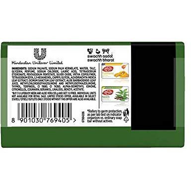 Lifebuoy Neem 100% Skin Protection Soap, 125 G (Pack Of 4)