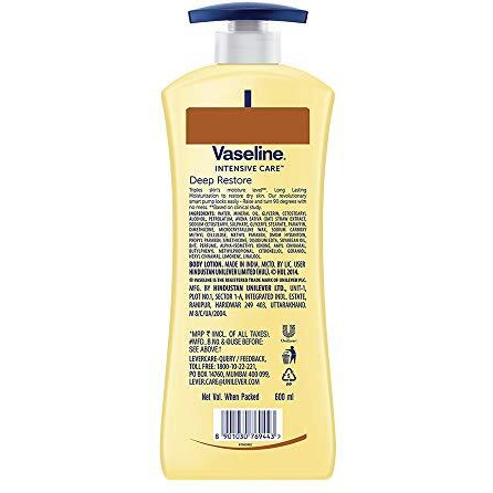 Vaseline Non Greasy, Long Lasting Moisturisation Intensive Care Deep Moisture Body Lotion For Healthy, Glowing Skin For Dry Skin- 600 Ml