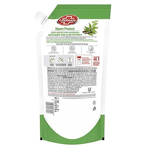 Lifebuoy Nature Germ Protection Green Tea Liquid Handwash Refill, Fights Bacteria And Viruses, Maintains Hand Hygiene, 750 Ml (Buy 1 Get 1 Free)