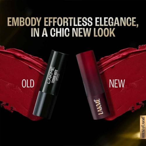 Lakm Forever Matte Lipstick, Made With French Rose Oil Extracts, Red Crimson, 4.5G