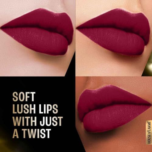 Lakm Forever Matte Lipstick, Made With French Rose Oil Extracts, Red Crimson, 4.5G