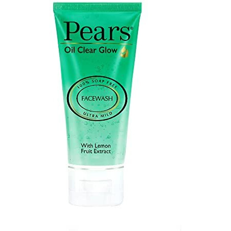 Pears Oil Clear Gentle Ultra Mild Daily Cleansing Facewash For Oil Free Matte Look, Ph Balanced, 100% Soap Free, Pure Lemon Flower Extract, 60G