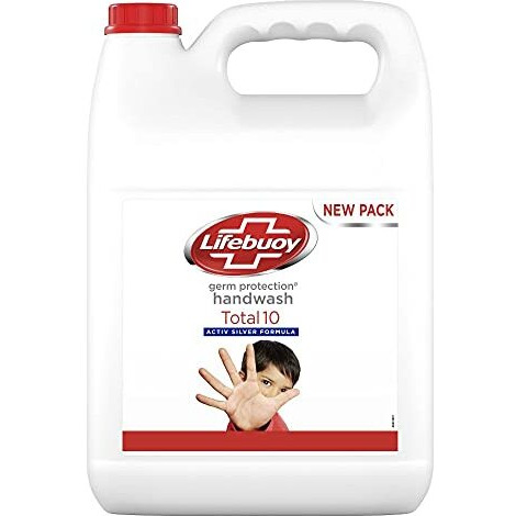 Lifebuoy Germ Protection Total Pro Plus Liquid Handwash Refill Canister, 5L | Kills 99.9% Germs | Liquid Handwash Fights Bacteria & Viruses