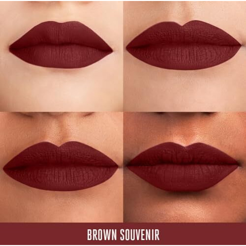 Lakm Absolute Matte Melt Mini Liquid Lip Colour, Brown Souvenir, Velvet Matte Liquid Lipstick, Transfer Proof, Long Lasting, Lightweight, 2.4 Ml